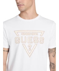 GUESS PAINTED TRIANGLE Kurzarm-T-Shirt in regul&auml;rer Passform purwei&szlig; - Herren-T-Shirts - 3