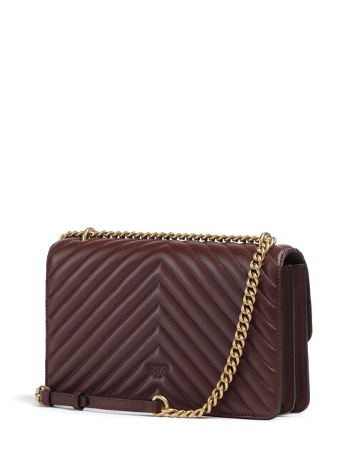 CLASSIC LOVE ONE Tasche aus Nappaleder Burgunderwein-Antikgold - Damentaschen