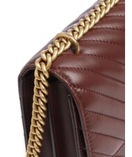 PINKO CLASSIC LOVE ONE Tasche aus Nappaleder Burgunderwein-Antikgold - Damentaschen - 3