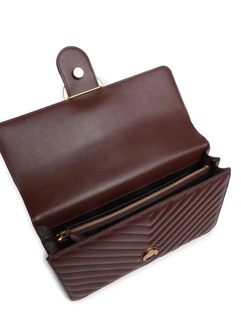 CLASSIC LOVE ONE Tasche aus Nappaleder Burgunderwein-Antikgold - Damentaschen