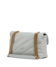 PINKO CLASSIC LOVE PUFF Tasche aus Nappaleder Perlgrau-Antikgold - Damentaschen - 2