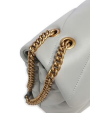 PINKO CLASSIC LOVE PUFF Tasche aus Nappaleder Perlgrau-Antikgold - Damentaschen - 3