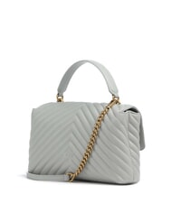 PINKO CLASSIC LADY LOVE BAG Chevron-Tasche Perlgrau-Antikgold - Damentaschen - 2