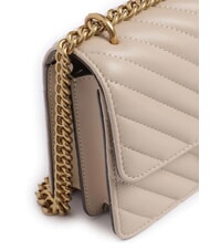 PINKO MINI LOVE BAG Eine Chevron-Tasche Beige-Rauchgrau-Antikgold - Damentaschen - 3