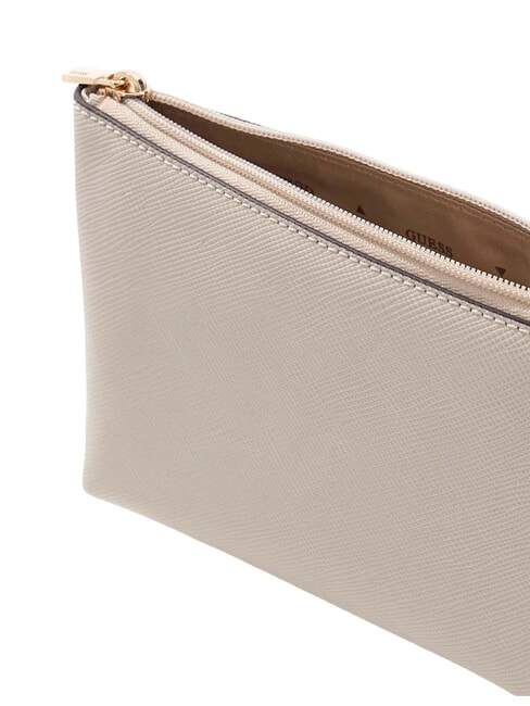 LAUREL 2 Saffiano-Clutch mit Manschette Taupe - Damentaschen