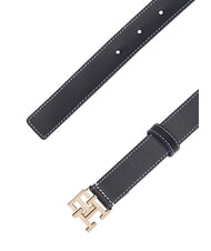 TOMMY HILFIGER TH LOGO Damenlederg&uuml;rtel Weltraumblau - G&uuml;rtel - 2