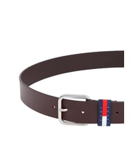 TOMMY HILFIGER TOMMY JEANS RYAN Lederg&uuml;rtel dunkelbraun glatt - G&uuml;rtel - 3
