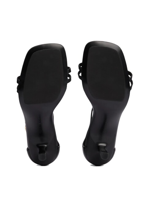 TH Hohe Ledersandalen mit Riemen Schwarz - Damenschuhe