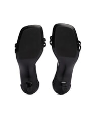 TOMMY HILFIGER TH Hohe Ledersandalen mit Riemen Schwarz - Damenschuhe - 6