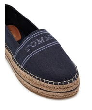 TOMMY HILFIGER TH Espadrilles mit Plateau aus Canvas Weltraumblau - Damenschuhe - 3