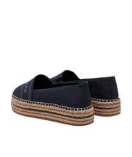 TOMMY HILFIGER TH Espadrilles mit Plateau aus Canvas Weltraumblau - Damenschuhe - 6
