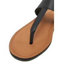 TOMMY HILFIGER TH Leder-Flip-Flops Schwarz - Damenschuhe - 4