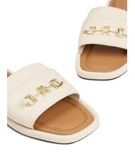 TOMMY HILFIGER TH Lederpantoffeln mit Logo Musselin - Damenschuhe - 4