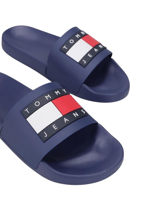 FLAG POOL Damenpantoffeln Samtblau - Damenschuhe