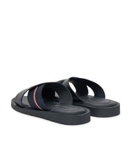 TOMMY HILFIGER TH Lederpantoffeln mit Logoband W&uuml;stenhimmel - Herrenschuhe - 5