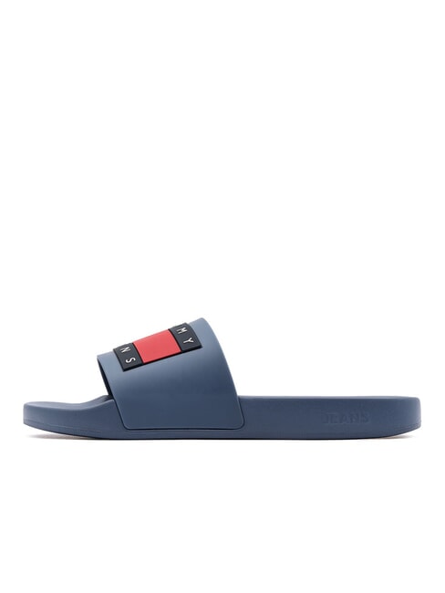 TOMMY JEANS Pool Slide Gummipantoffeln blaue K&uuml;ste - Herrenschuhe
