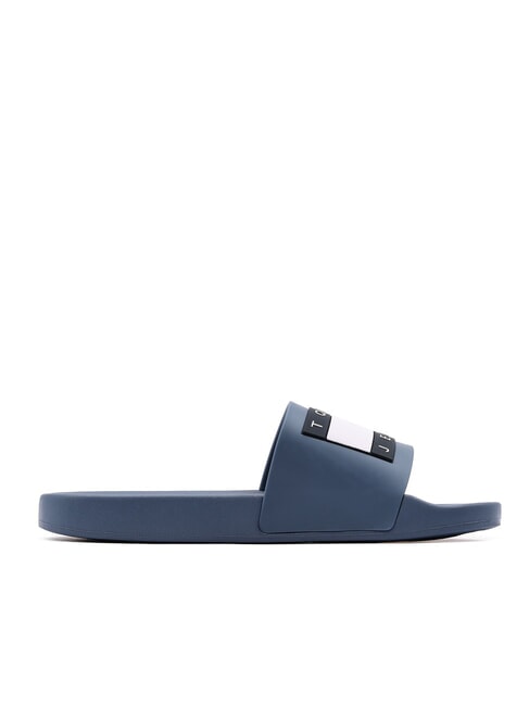 TOMMY JEANS Pool Slide Gummipantoffeln blaue K&uuml;ste - Herrenschuhe
