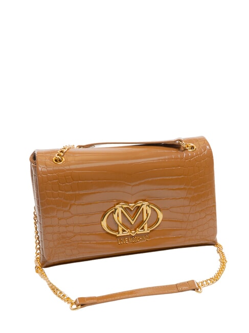 CROCO Convertible Schulter-/Umh&auml;ngetasche Kamel2 - Damentaschen