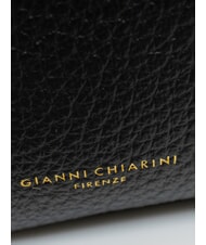 GIANNI CHIARINI BROOKE Schultertasche aus geh&auml;mmertem Leder Schwarz - Damentaschen - 3