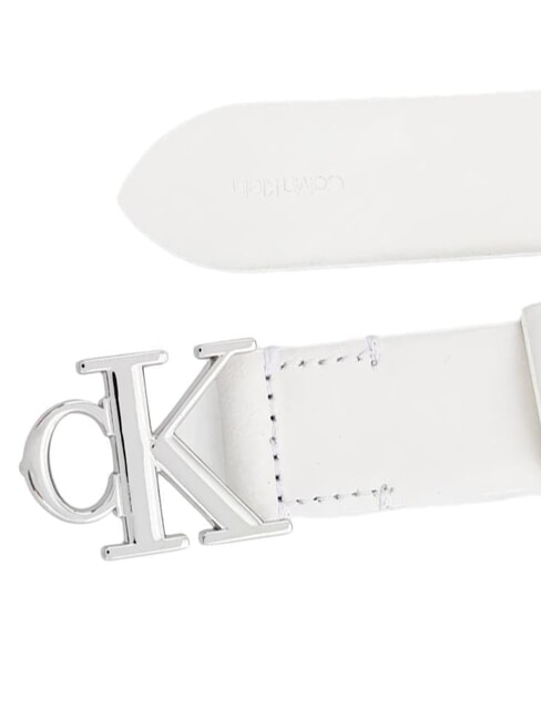 CK HARDWARE Lederg&uuml;rtel lilienwei&szlig; / gl&auml;nzendes Nickel - G&uuml;rtel