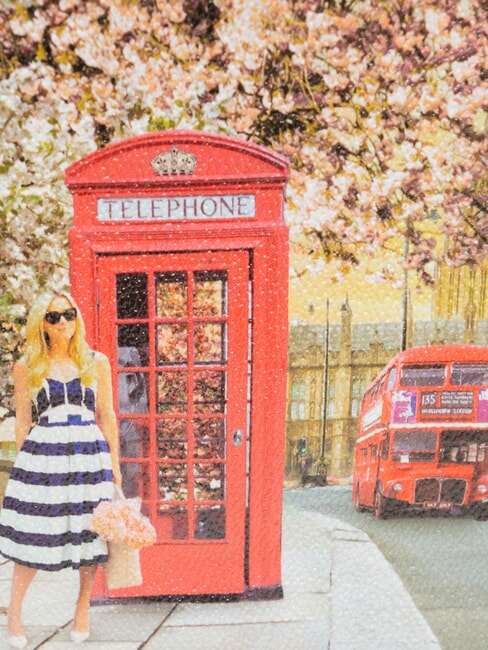 YESBAG SPECIAL Umh&auml;ngetasche aus Metall mit Umschlag Englische Rose - Damentaschen