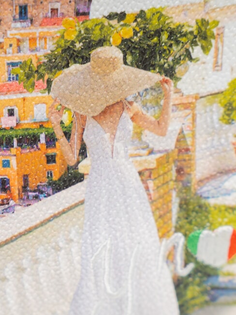 YESBAG Clutch mit Schulterriemen aus Metall romantische K&uuml;ste - Damentaschen