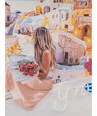 YNOT YESBAG Clutch mit Schulterriemen aus Metall Sonnenuntergang in Griechenland - Damentaschen - 3