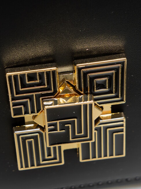 LUCY Schultertasche mit Klappe SCHWARZ - Damentaschen