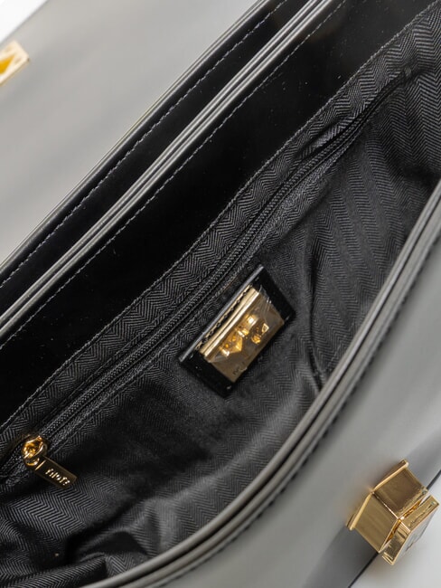 LUCY Schultertasche mit Klappe SCHWARZ - Damentaschen