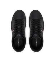 TOMMY HILFIGER MODERN CUPSOLE STRIPES Ledersneakers Schwarz - Herrenschuhe - 4