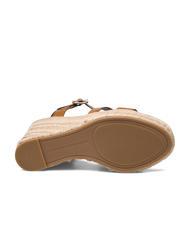 TOMMY HILFIGER TH Hohe Espadrilles-Keilsandalen aus Leder Cognacbraun - Damenschuhe - 6