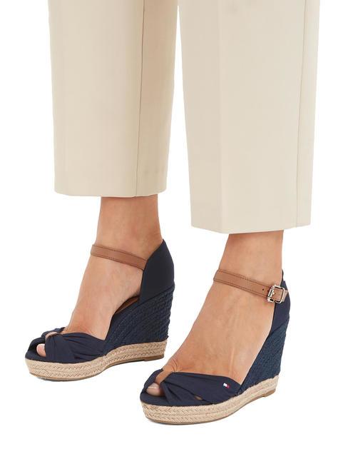 BASIC BASIC Hohe Sandalen mit offener Zehenpartie Raum blau - Damenschuhe
