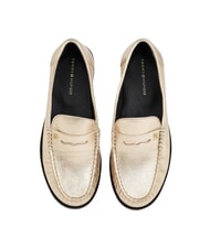 TOMMY HILFIGER TH METALLIC Slipper aus Metallic-Leder Gold - Damenschuhe - 3