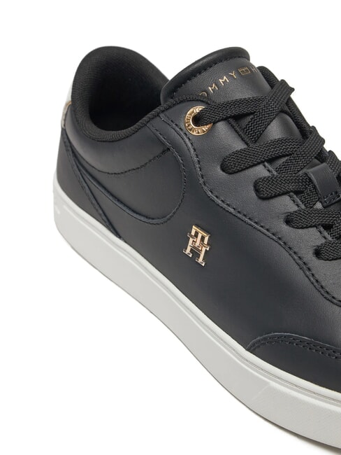 ESSENTIAL CHIC COURT Damen-Sneaker aus Leder Schwarz - Damenschuhe