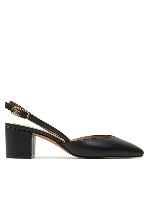 ELEGANT Lederpumps mit Fersenriemen Schwarz - Damenschuhe