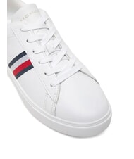 TOMMY HILFIGER ESSENTIAL COURT Damen-Sneaker aus Leder Wei&szlig; - Damenschuhe - 3