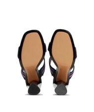 TOMMY HILFIGER SLIDE Hohe Sandalen mit Logoband Weltraumblau - Damenschuhe - 6