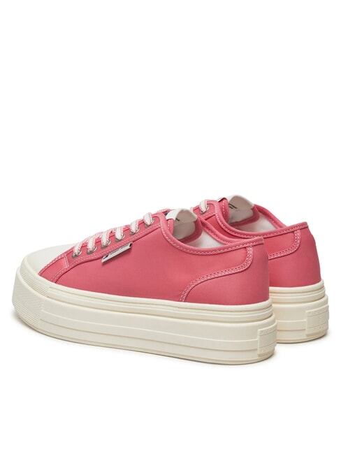 TJW FOXING Plateau-Sneaker aus Stoff Preppy-Rosa - Damenschuhe