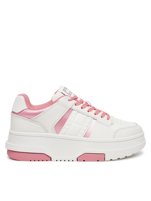 TH BROOKLYN Plateau-Sneaker aus Leder Preppy-Rosa - Damenschuhe