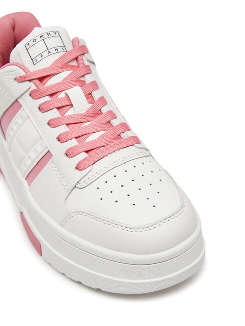 TH BROOKLYN Plateau-Sneaker aus Leder Preppy-Rosa - Damenschuhe