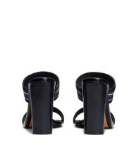 TOMMY HILFIGER SLIDE Hohe Sandalen mit Logoband Weltraumblau - Damenschuhe - 5