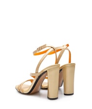TOMMY HILFIGER TH GOLD BLOCK Hohe Ledersandalen Gold - Damenschuhe - 3
