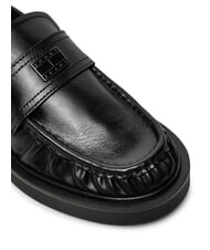 TOMMY HILFIGER TJW ORIGIN LOAFER Damen-Ledermokassins Schwarz - Damenschuhe - 3