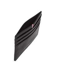 TOMMY HILFIGER TH CORP Flacher Kartenhalter aus Leder Schwarz - Brieftaschen Herren - 3