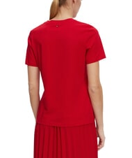 TOMMY HILFIGER TH Kurzarm-T-Shirt in regul&auml;rer Passform Prim&auml;rrot - T-Shirts und Tops f&uuml;r Damen - 2