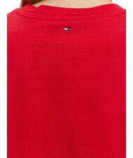 TOMMY HILFIGER TH Kurzarm-T-Shirt in regul&auml;rer Passform Prim&auml;rrot - T-Shirts und Tops f&uuml;r Damen - 4