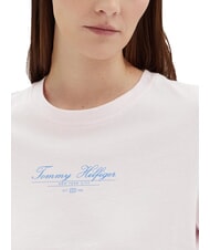 TOMMY HILFIGER TH Kurz&auml;rmeliges T-Shirt mit Aufdruck Hellrosa - T-Shirts und Tops f&uuml;r Damen - 3