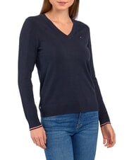 TOMMY HILFIGER TH Damenpullover mit V-Ausschnitt W&uuml;stenhimmel - Damenpullover - 3