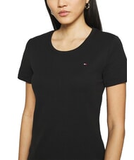 TOMMY HILFIGER TH Kurz&auml;rmeliges T-Shirt mit Rundhalsausschnitt blauer Denim - T-Shirts und Tops f&uuml;r Damen - 3