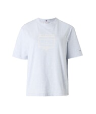 TOMMY HILFIGER OUTLINE FLAG TEE Kurzarm-T-Shirt in regul&auml;rer Passform eisblaues Heidekraut - T-Shirts und Tops f&uuml;r Damen - 4